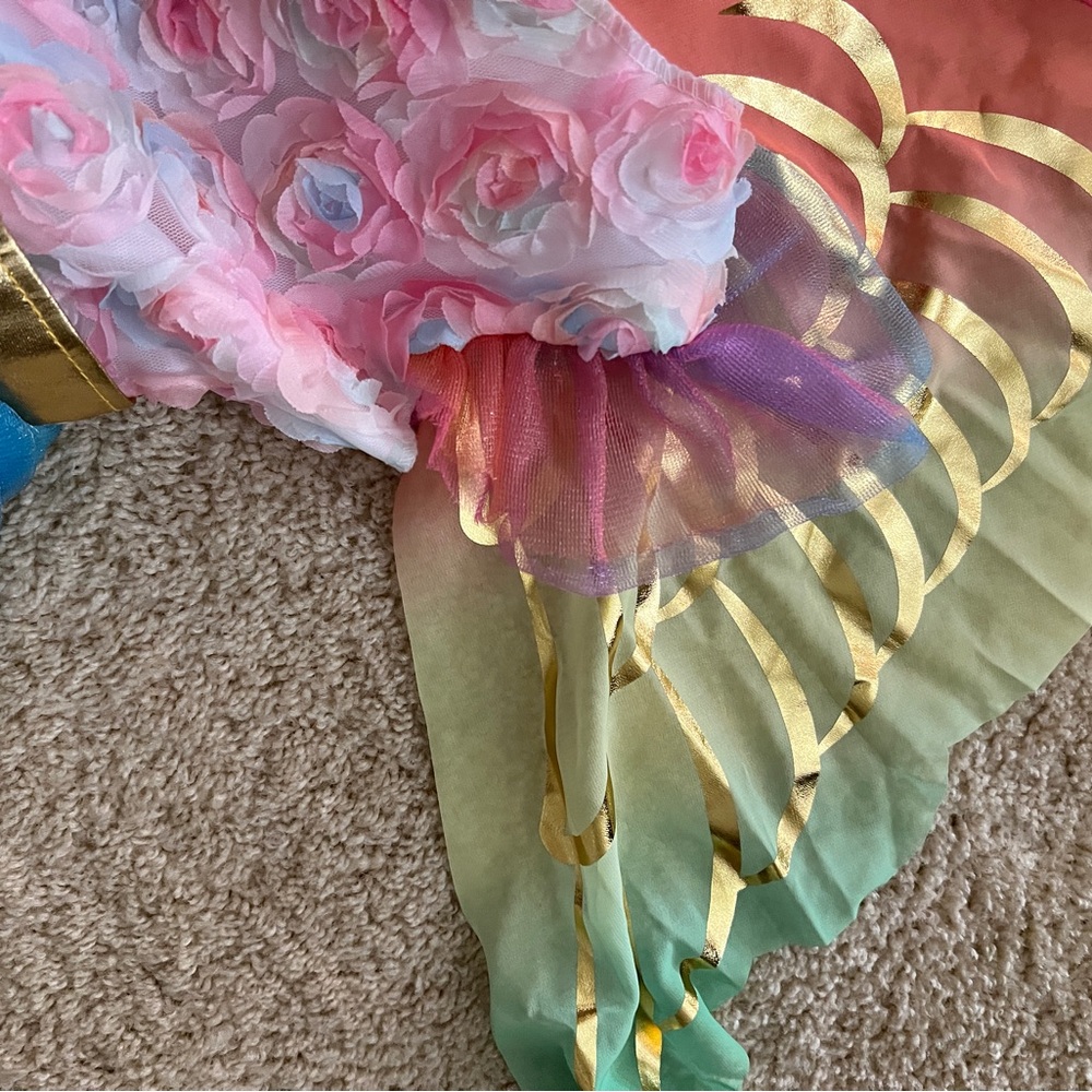 Girls Unicorn Fairy Costume Dress lighted with Headband - Multicolor 4T / 5T - Picture 12 of 14